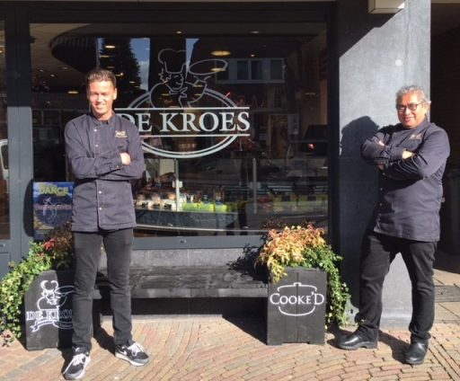 Slagerij de Kroes eigenaar James Cooke en Nicky