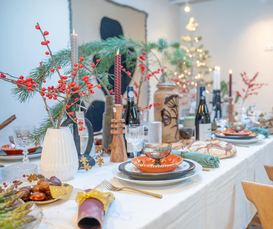 feestelijk gedekte tafel winkelstraat Gijsbrecht